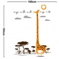 Africa Giraffes and Elephants under the Sun Wall Sticker